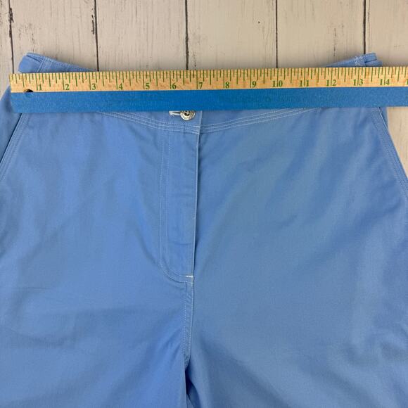 VTG Lauren Ralph Lauren Blue Cotton Adjustable Waist Bermuda 7" Shorts Size 4 - Picture 11 of 12